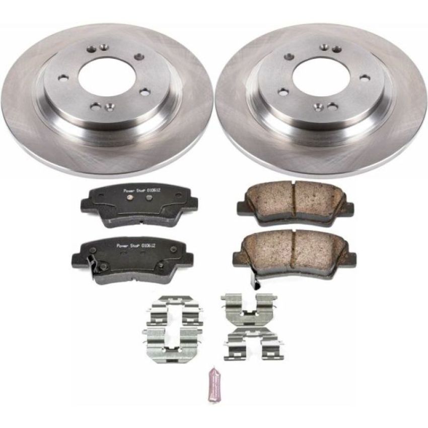 PowerStop KOE7524 OE Stock Replacement Low-Dust Ceramic Brake Pad and Rotor Kit