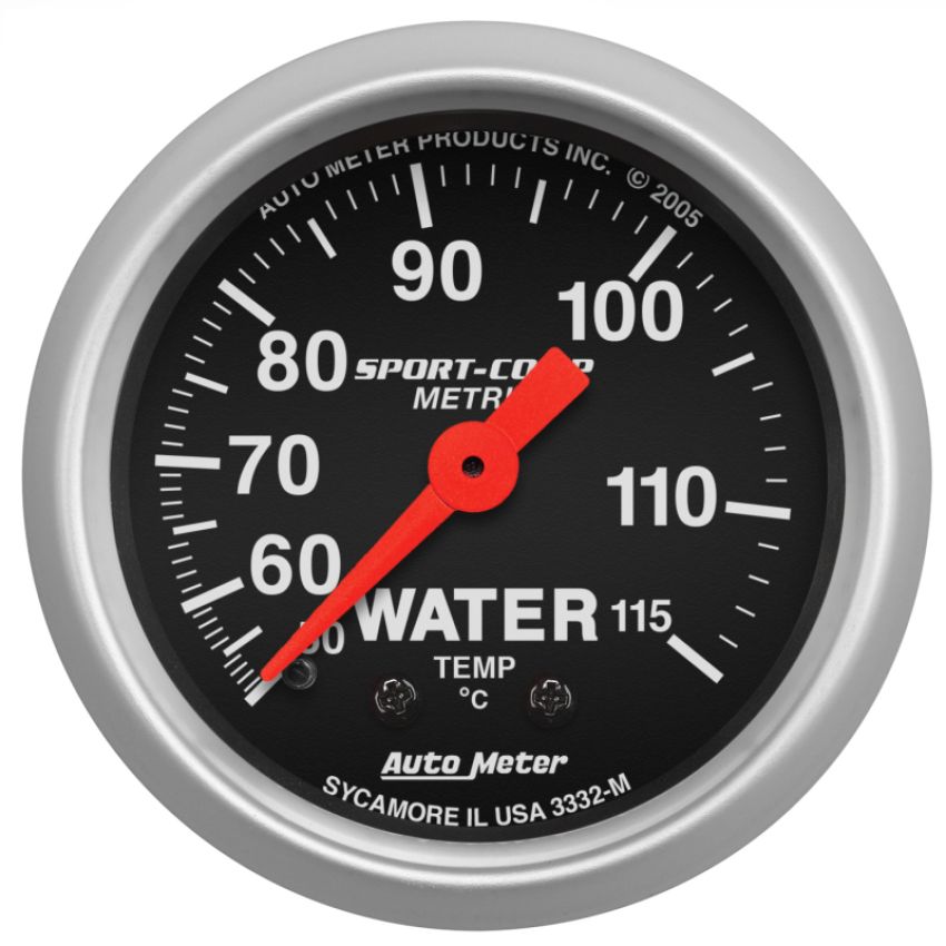 AutoMeter 3332-M GAUGE, WATER TEMP, 2 1/16