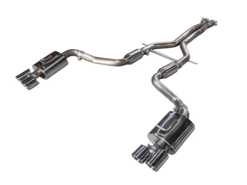AWE Tuning 3010-42022 Panamera Turbo Performance Exhaust System Touring Edition Polished Silver Tips