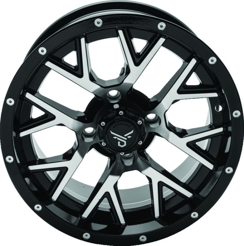 QuadBoss 608572 Barbwire 14X7 - 5+2 - 4/110 - Black Machined