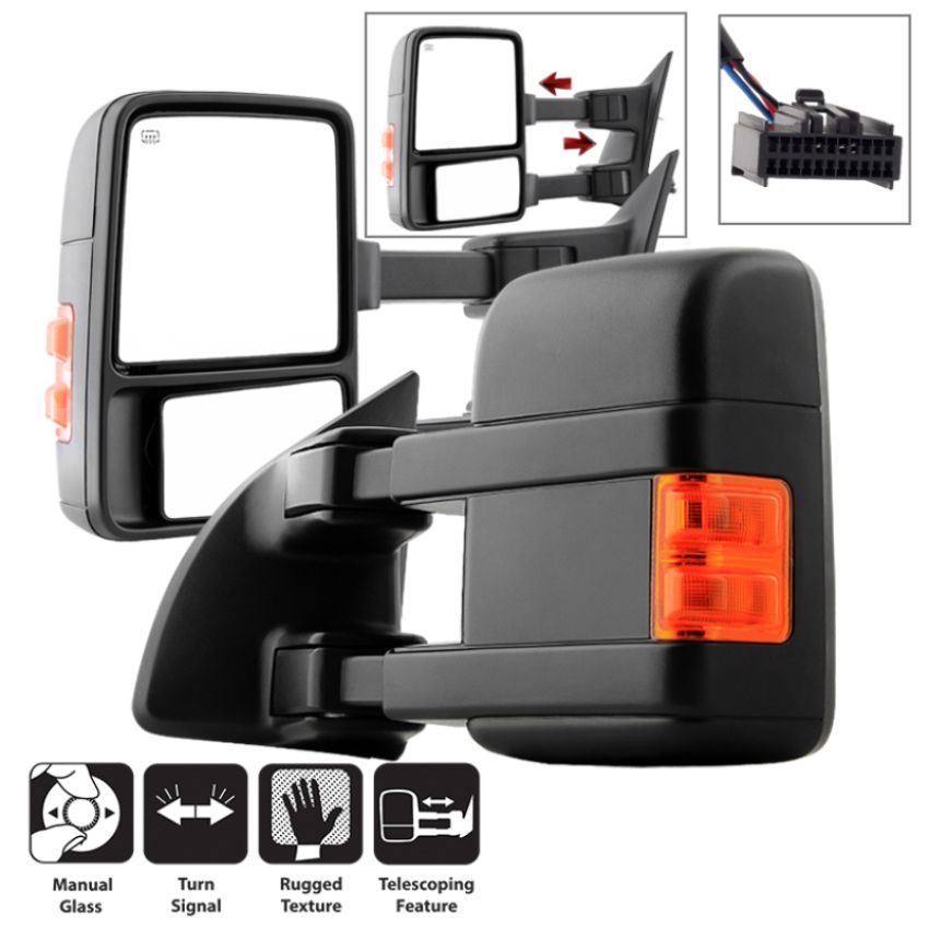 SPYDER 9935794 xTune 99-15 Ford SuperDuty L/R Manual Extendable - Manual Adjust Mirror MIR-FDSD08S-MA-AM-SET