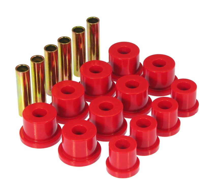 Prothane 7-1006 81-87 GM K30 Rear Spring & Shackle Bushings (w/ 1 3/8in OD Frame Shackle Bush) - Red