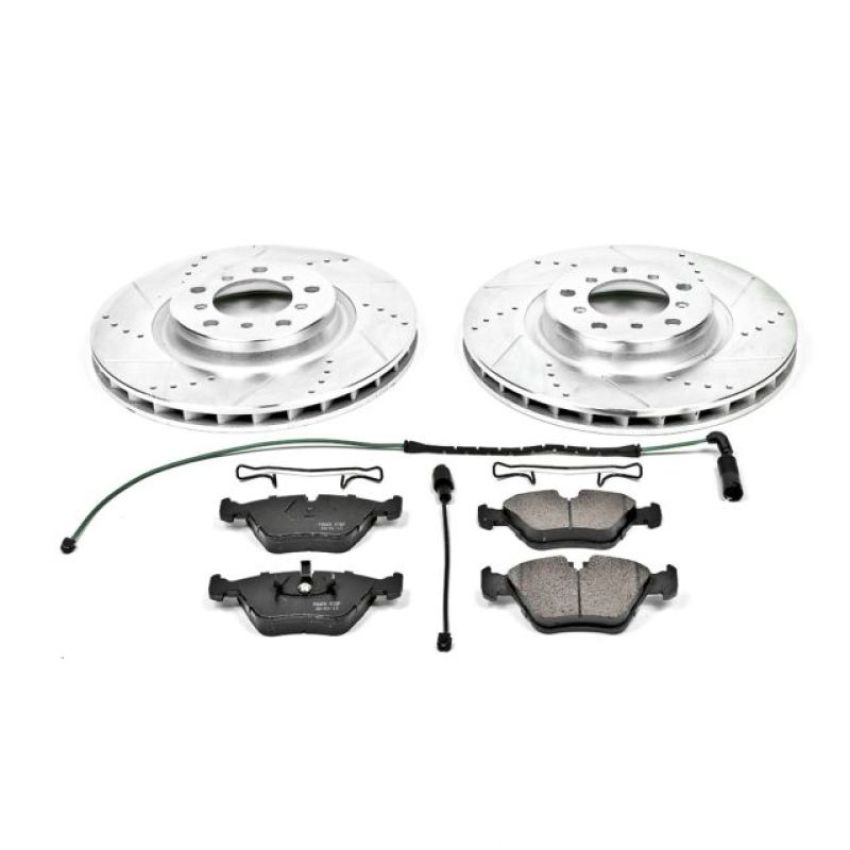 PowerStop K2903 Z23 Daily Driver Carbon-Fiber Ceramic Brake Pad and Drilled & Slotted Rotor Kit