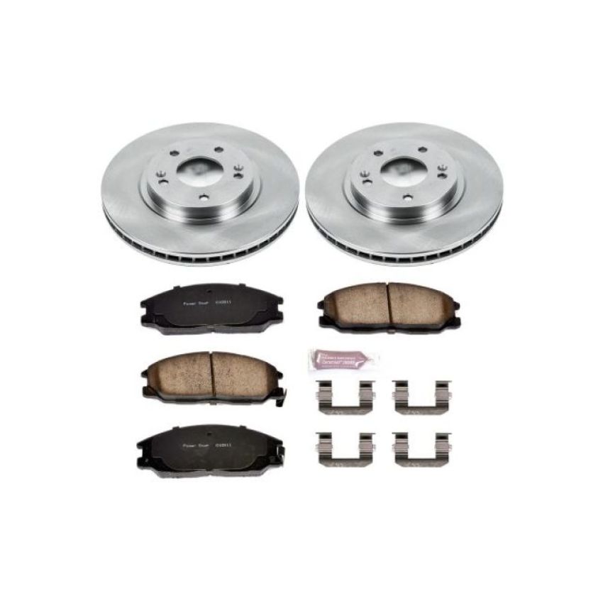PowerStop KOE5250 OE Stock Replacement Low-Dust Ceramic Brake Pad and Rotor Kit