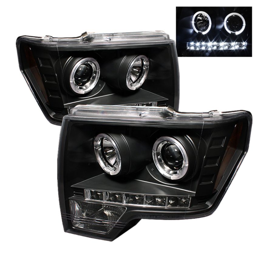 SPYDER 5010230 Projector Headlights - LED Halo - Black