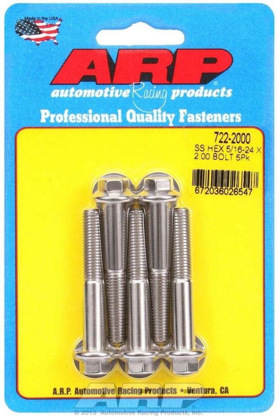 ARP ARP722-2000 Bolt Kit - SS 6pt 5pk 5/16-24 x 2.000