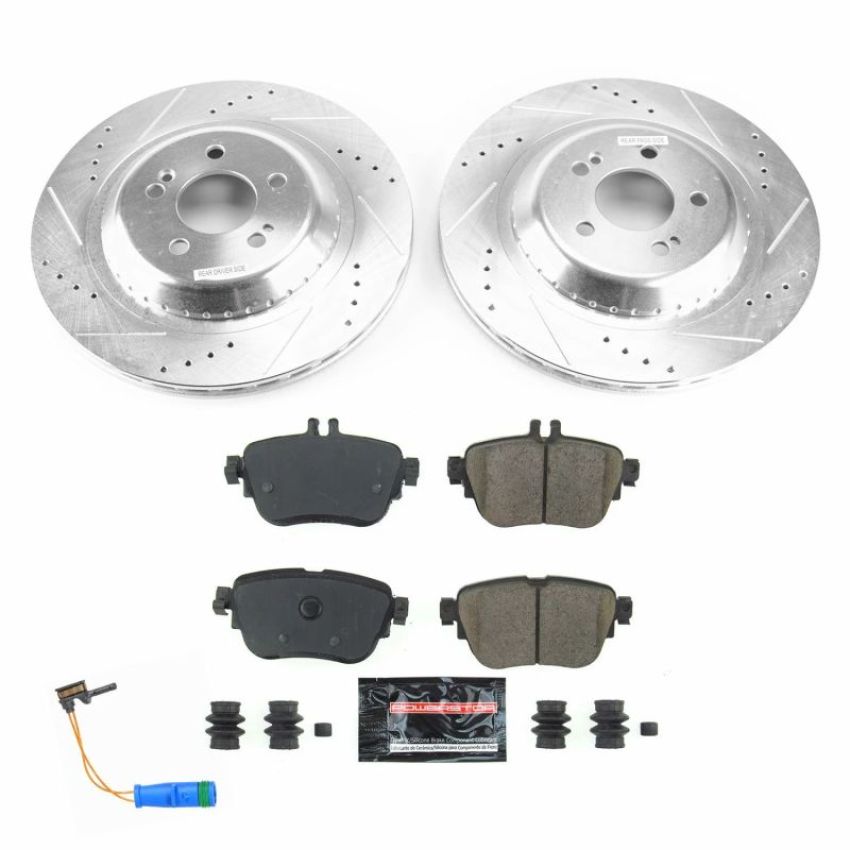 PowerStop K7968 Z23 Daily Driver Carbon-Fiber Ceramic Brake Pad and Drilled & Slotted Rotor Kit