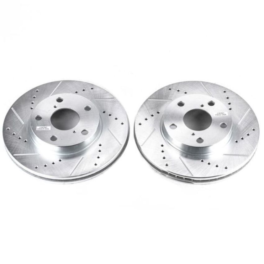 PowerStop JBR974XPR PowerStop Evolution Performance Drilled, Slotted & Plated Brake Rotor Pair