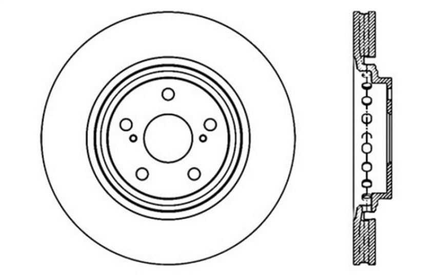 Stoptech 128.44158L Drilled Sport Brake Rotor