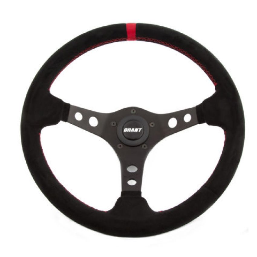 GRANT GRT695 Suede Racing Steering Wheel w/Center Marker
