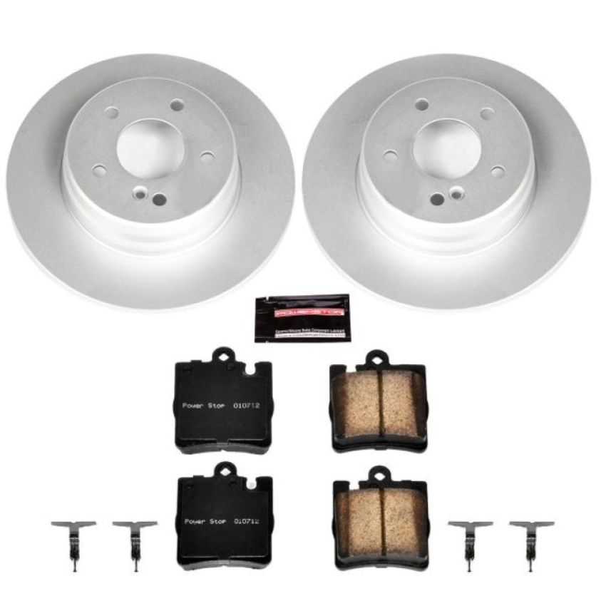 PowerStop CRK620 Genuine Geomet Coated Rotor and Carbon-Fiber Ceramic Brake Pad Kit
