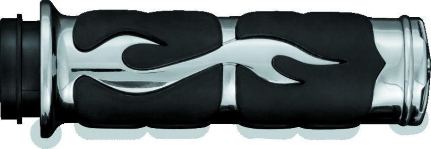 Kuryakyn 6261 ISO Flame Grips Metric Chrome