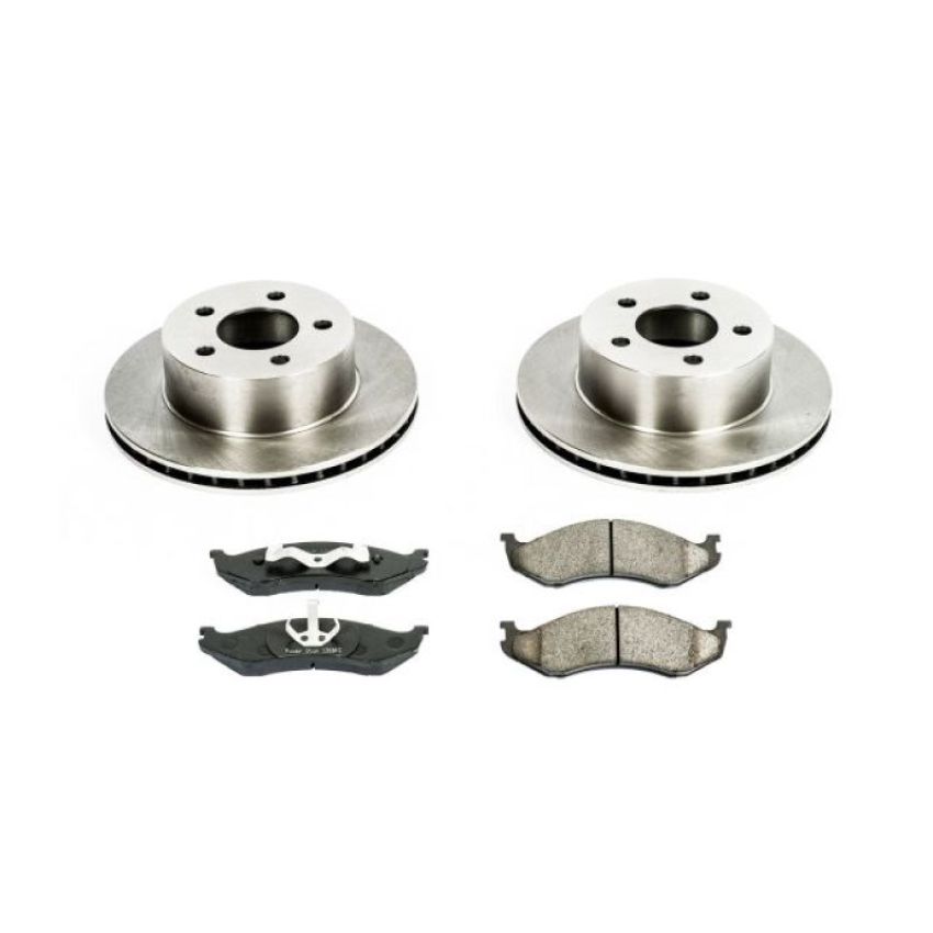 PowerStop KOE2119 OE Stock Replacement Low-Dust Ceramic Brake Pad and Rotor Kit