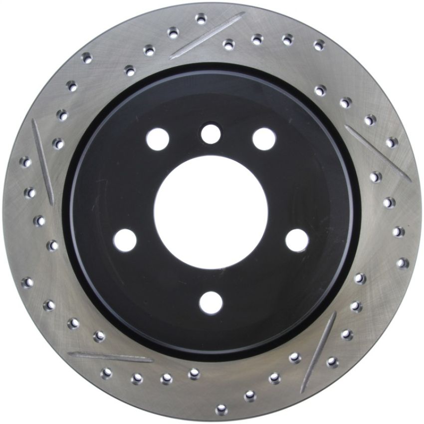 Stoptech 127.34091R 9/07-09 BMW 328 / 06 BMW 325 E90 AWD Slotted & Drilled Right Rear Rotor