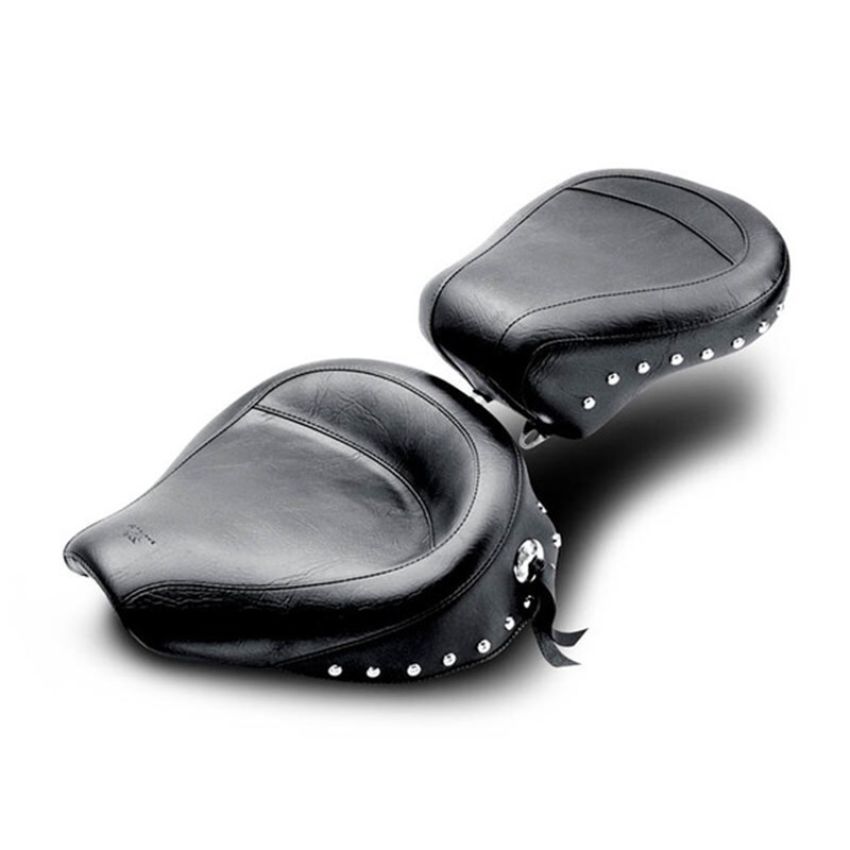Mustang Motorcycle 75527 Mustang 58-84 Harley FX/FL Wide Touring Solo Seat w/Studs- Black