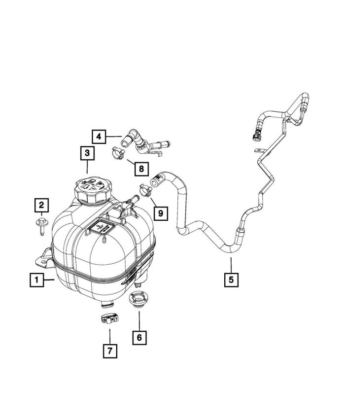 Mopar 68104988AB HOSE, Coolant Bottle Outlet