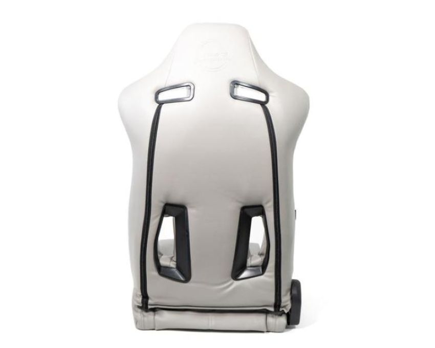 NRG RSC-810GY L/R Reclinable Sport Seats (Pair) The Arrow Grey Vinyl w/ Pressed  logo w/ Grey Stitch