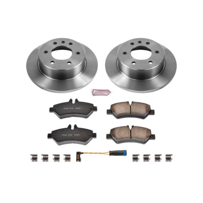 PowerStop KOE6198 OE Stock Replacement Low-Dust Ceramic Brake Pad and Rotor Kit