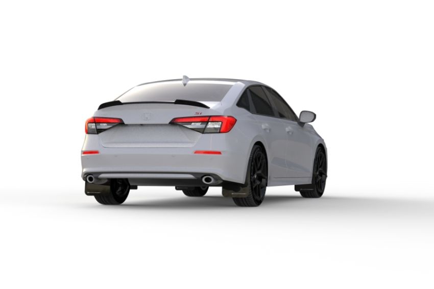 Rally Armor MF90-UR-BLK/WH Black Mud Flap/White Logo