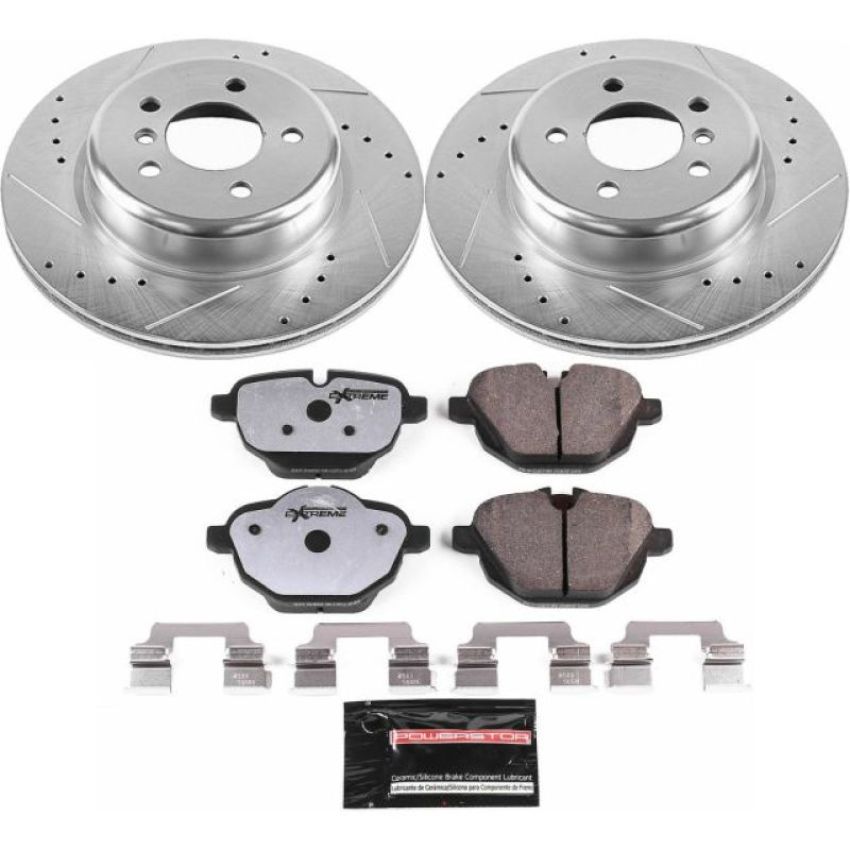 PowerStop K6034-26 Z26 Street Performance Ceramic Brake Pad and Drilled & Slotted Rotor Kit