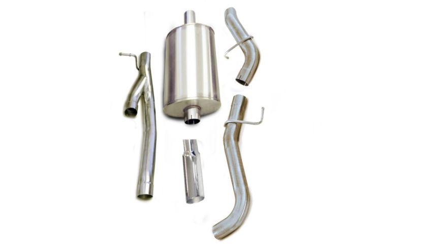CORSA Performance 24224 Corsa 2002-2006 GMC Sierra Denali Ext Cab/Short Bed 1500 6.0L V8 Polished Sport Cat-Back Exhaust