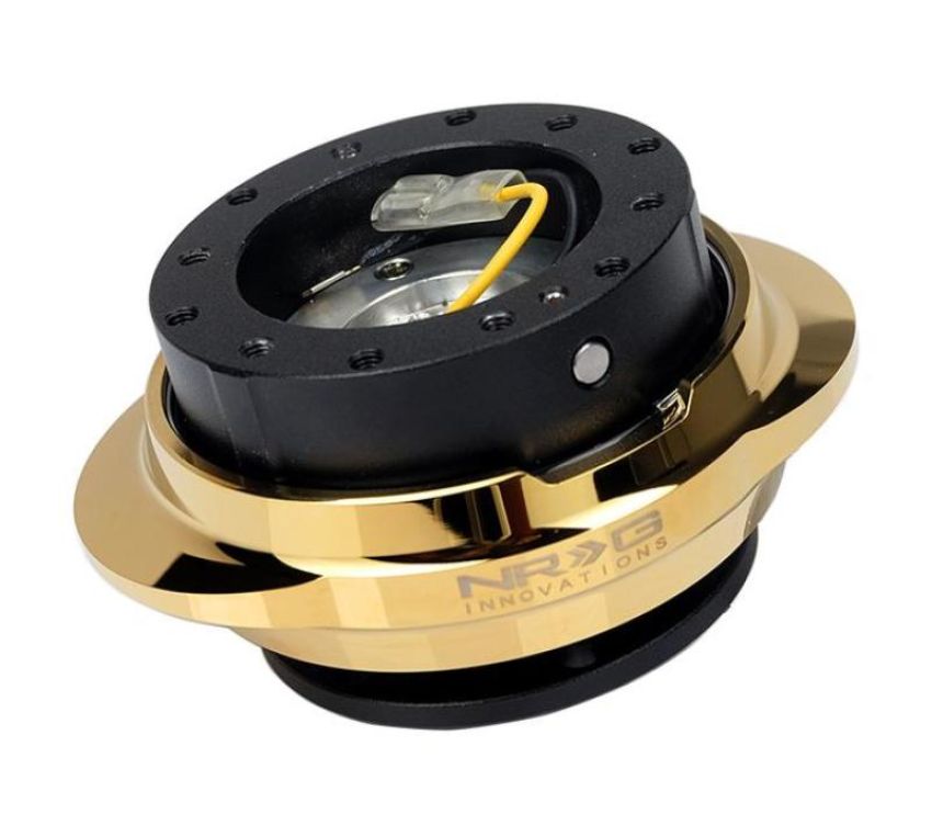 NRG SRK-220BK/CG Quick Release Kit - Black Body/ Chrome Gold Oval Ring