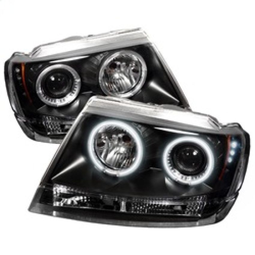SPYDER 5011121 Projector Headlights - CCFL Halo - Black