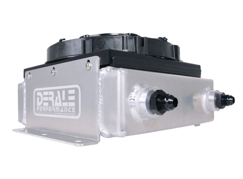 Derale 65860 18 Row Hi-Flow Racing Remote Fluid Cooler w/ Low Profile Fan, 7/8-14 UNF O-ring