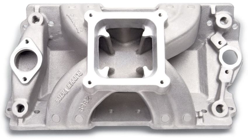 EDELBROCK EDE2859 SBC Victor Manifold - Glidden 18 Degree