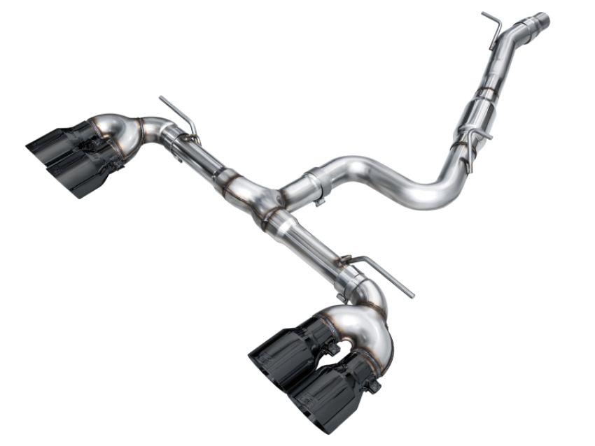 AWE Tuning 3020-43658 AWE MK8 Volkswagen Golf R 3in Track Edition Quad Exhaust - Diamond Black Tips