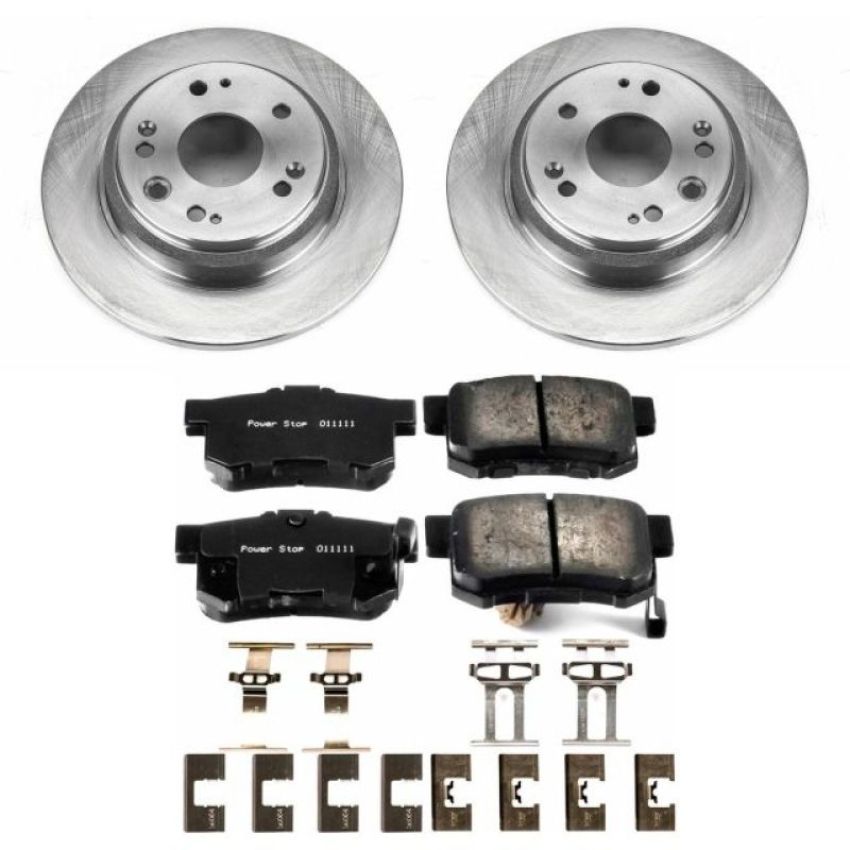 PowerStop KOE4989 OE Stock Replacement Low-Dust Ceramic Brake Pad and Rotor Kit