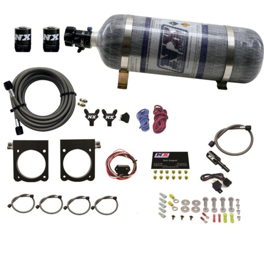 Nitrous Express 20970-12 GEN-V VIPER NITROUS PLATE SYSTEM (50-400HP) W/ 12LB BOTTLE