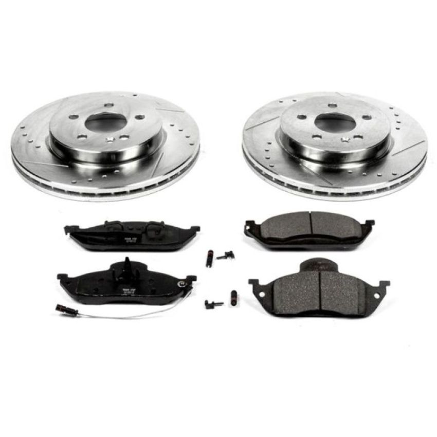 PowerStop K864 Z23 Daily Driver Carbon-Fiber Ceramic Brake Pad and Drilled & Slotted Rotor Kit