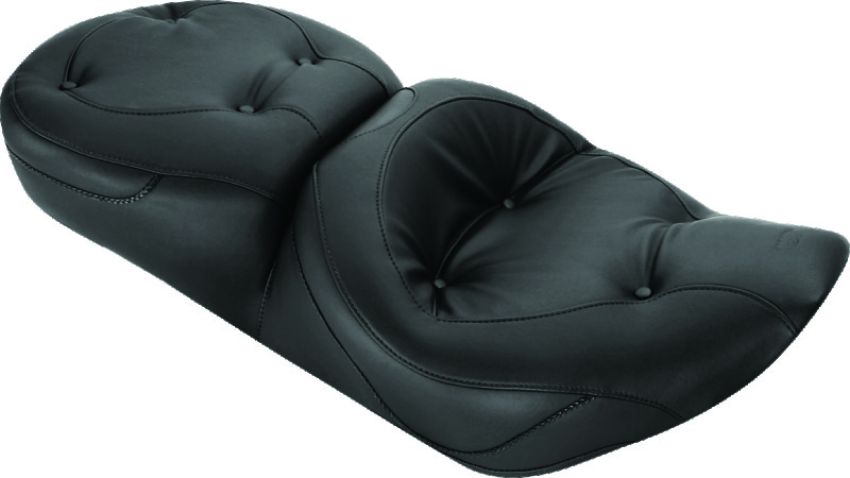 Mustang Motorcycle 75465 Mustang 97-07 Harley Road King, 06-07 Road Glide, 00-05 Eagle Touring 1PC Seat Regal - Black