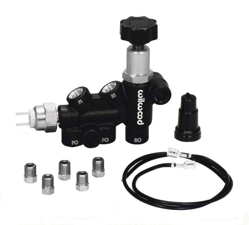 Wilwood 260-11179 Proportioning Valve - Knob Adjust 3/8-24 IF Combo w/ switch