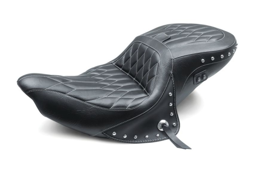 Mustang Motorcycle 79664WT Mustang 14-21 Indian Chieftain, Chief, Dark Horse, Roadmaster, Spfld Touring 1PC Seat - Black