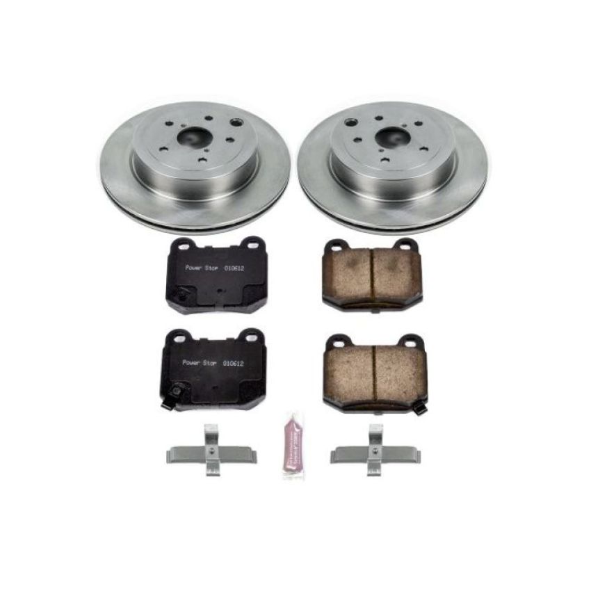 PowerStop KOE5305 OE Stock Replacement Low-Dust Ceramic Brake Pad and Rotor Kit