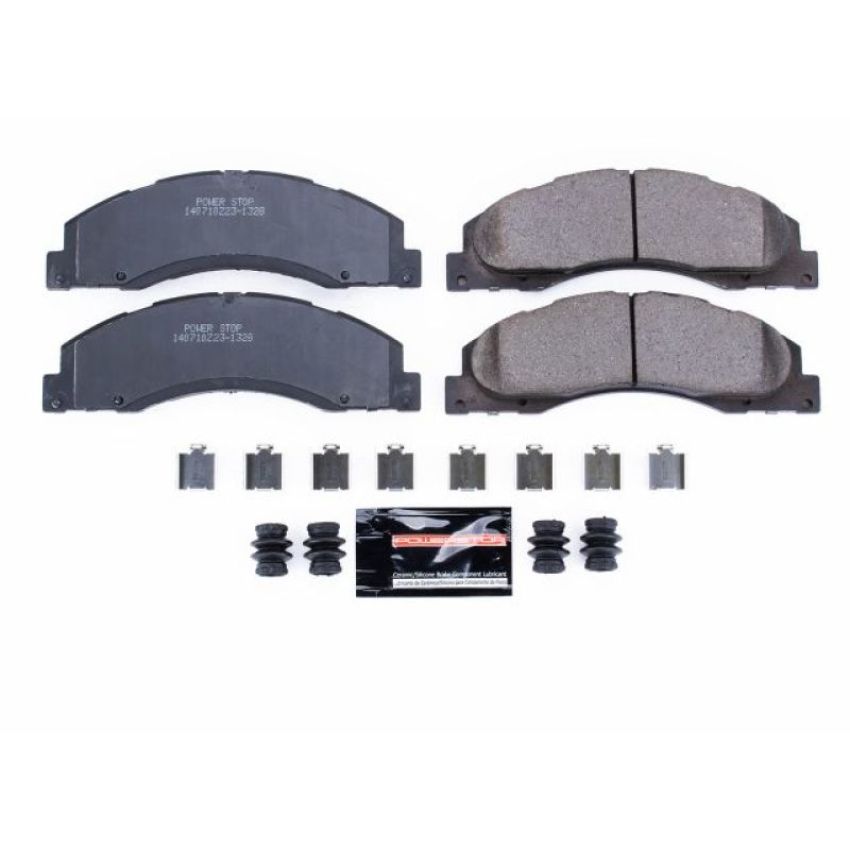 PowerStop Z23-1328 PowerStop - Z23 Daily Driver Carbon-Fiber Ceramic Brake Pads with Hardware Kit