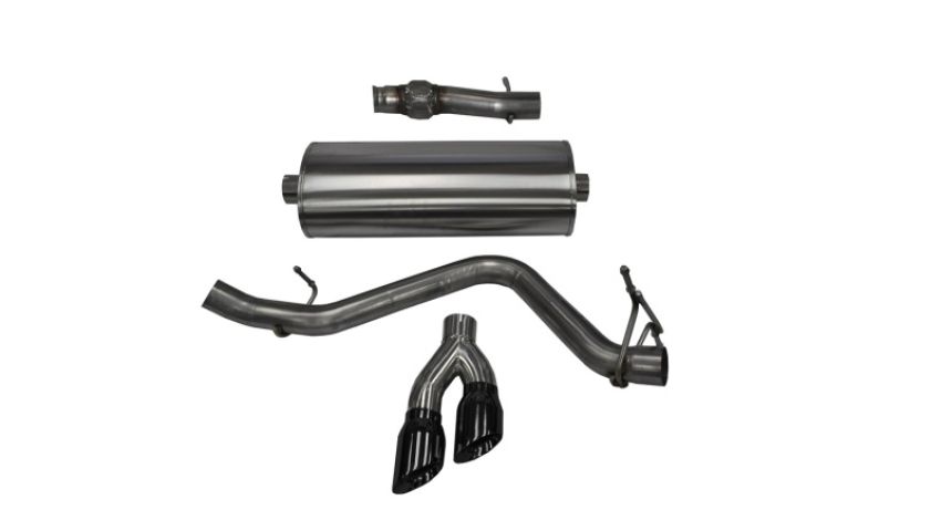 CORSA Performance 14871BLK Corsa 14-19 GMC Sierra/Chevy Silv 1500 Reg. Cab/Std. Bed 5.3L V8 Black Sport Single Side CB Exhaust