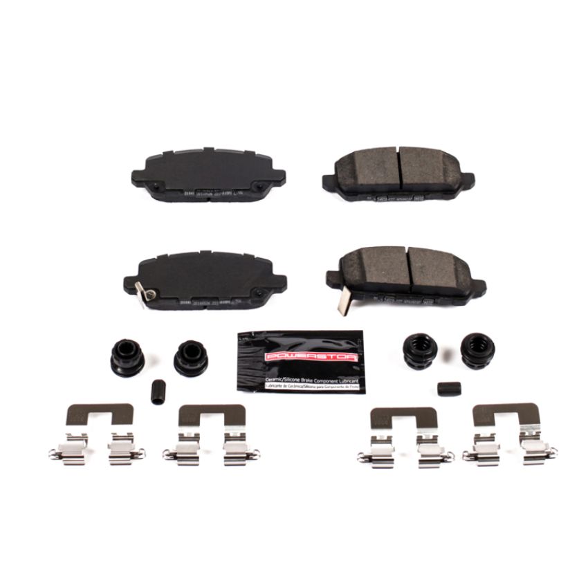 PowerStop Z23-1841 PowerStop - Z23 Daily Driver Carbon-Fiber Ceramic Brake Pads with Hardware Kit