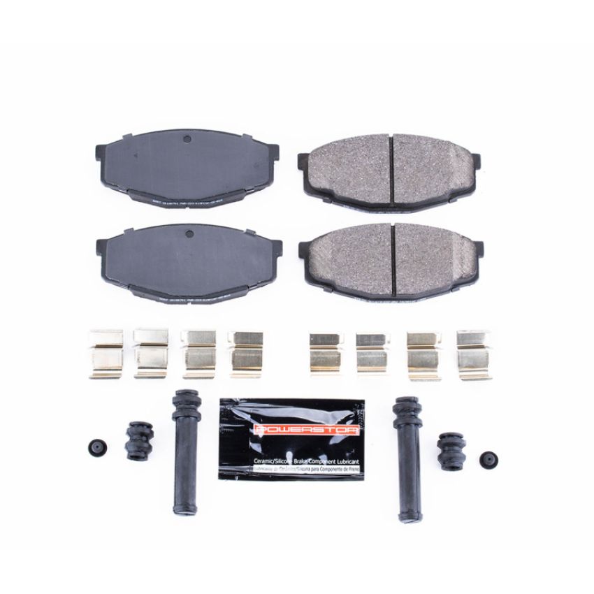 PowerStop Z23-207 PowerStop - Z23 Daily Driver Carbon-Fiber Ceramic Brake Pads with Hardware Kit