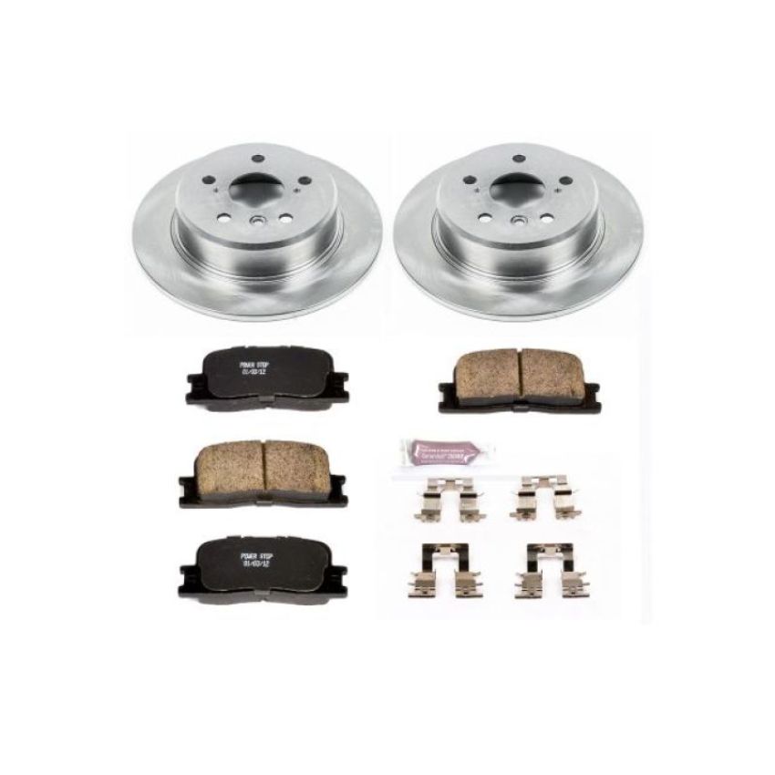 PowerStop KOE1148 OE Stock Replacement Low-Dust Ceramic Brake Pad and Rotor Kit