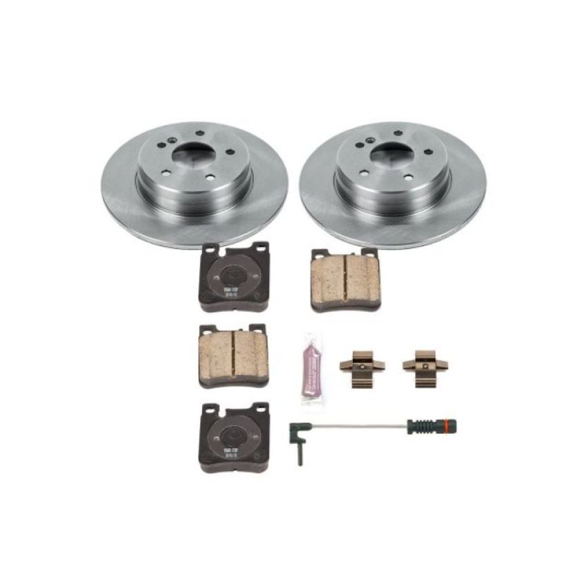 PowerStop KOE624 OE Stock Replacement Low-Dust Ceramic Brake Pad and Rotor Kit