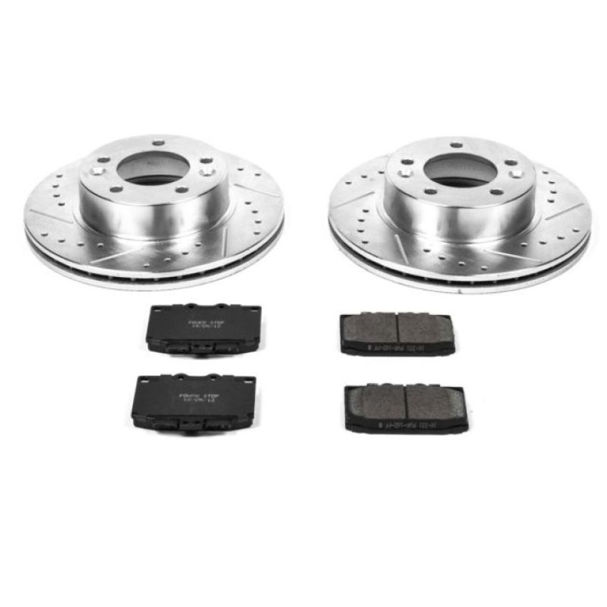 PowerStop K470 Z23 Daily Driver Carbon-Fiber Ceramic Brake Pad and Drilled & Slotted Rotor Kit