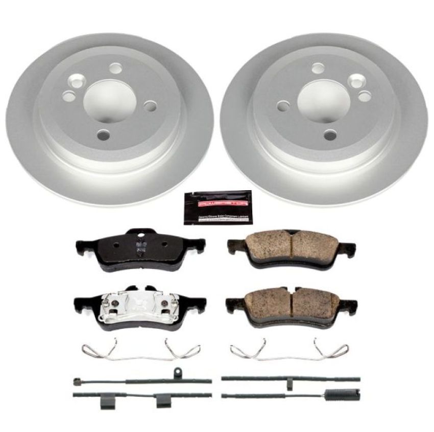 PowerStop CRK5726 Genuine Geomet Coated Rotor and Carbon-Fiber Ceramic Brake Pad Kit