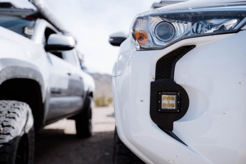 Cali Raised LED CR2554 Cali Raised 14-24 Toyota 4Runner Led Fog Light Pod Rep Brackets Kit - Brackets W/ 3X2 18W Amber Pods