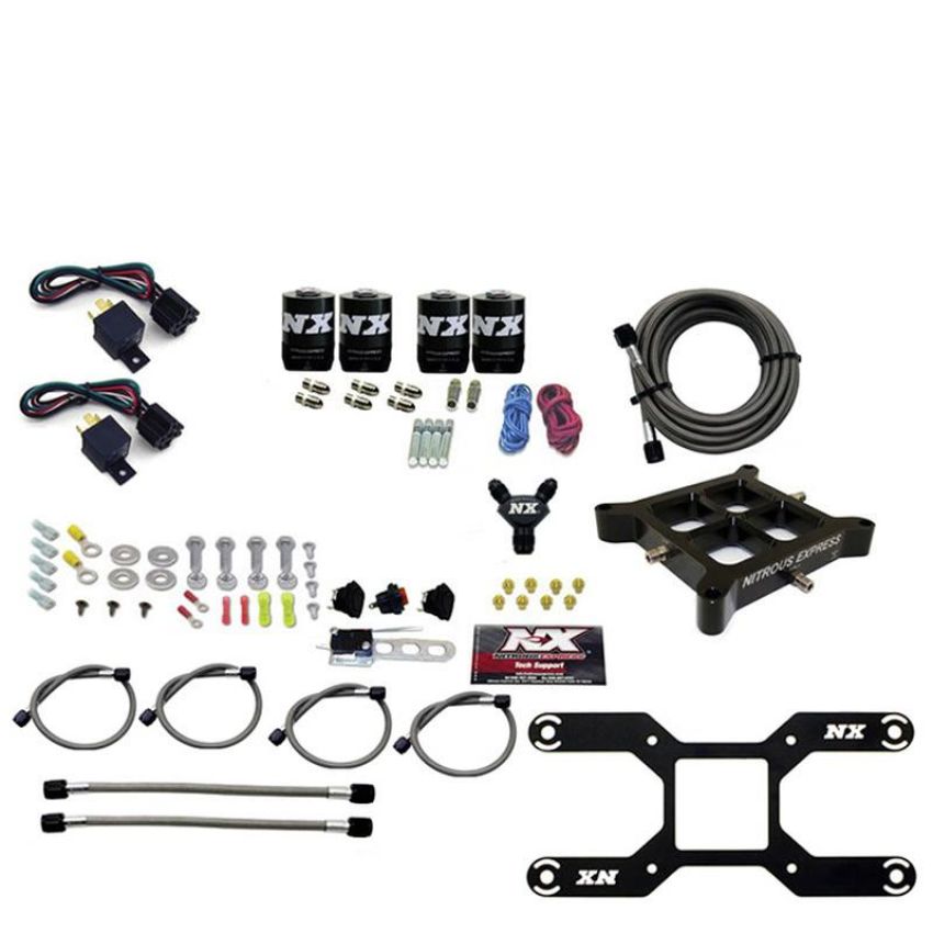Nitrous Express 66042-00 4150 DUAL STAGE BILLET CROSSBAR, (50-300 & 100-500HP) LESS BOTTLE