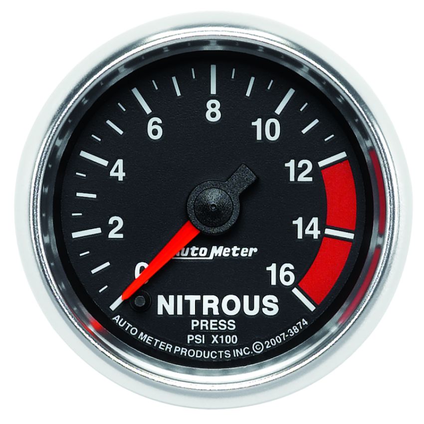AutoMeter 3874 GAUGE, NITROUS PRESSURE, 2 1/16