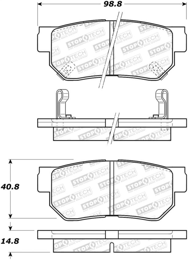 Stoptech 305.08130 Street Select Brake Pads