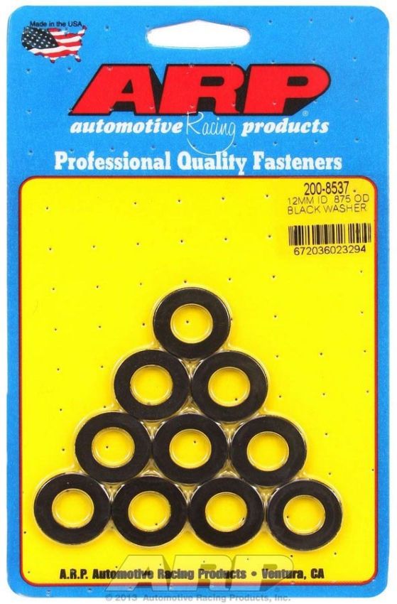 ARP ARP200-8537 Black Washers - 12mm ID x 7/8 OD (10)